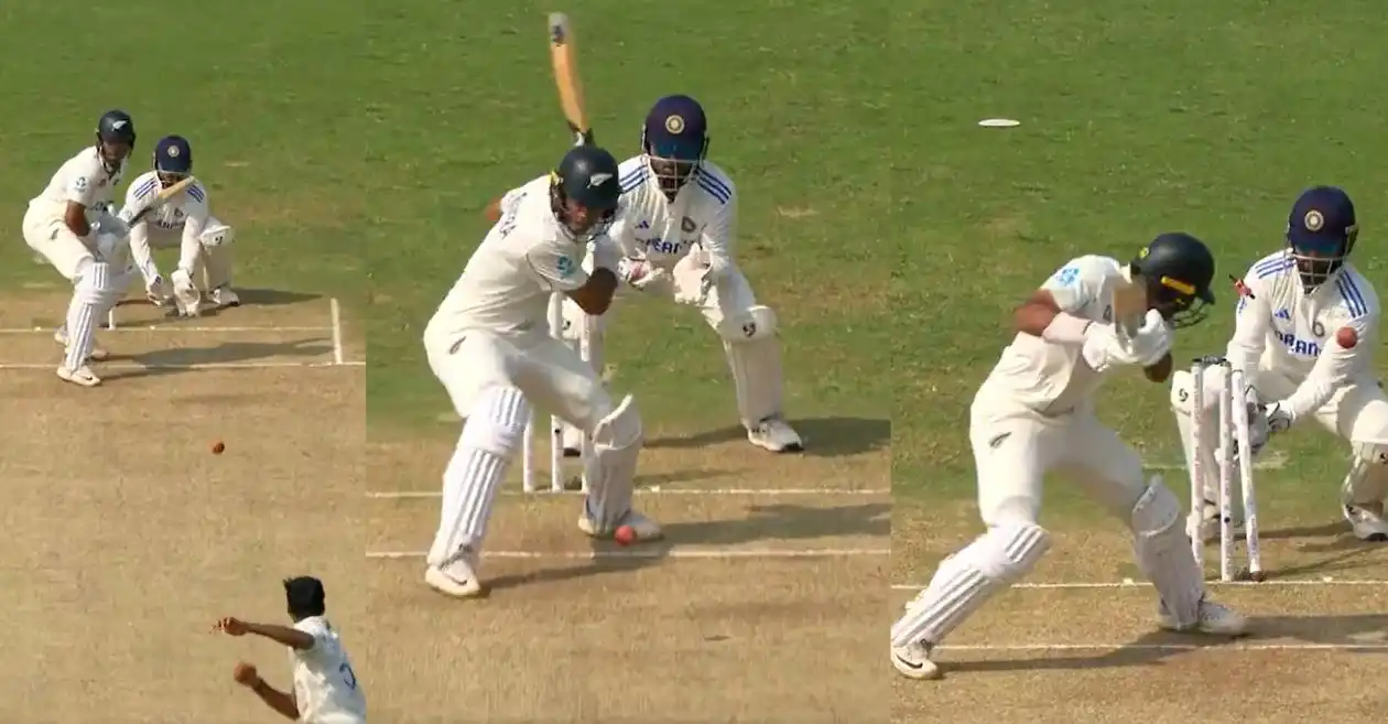 WATCH: Washington Sundar cleans up Rachin Ravindra with a ripper on Day 2 of Pune Test