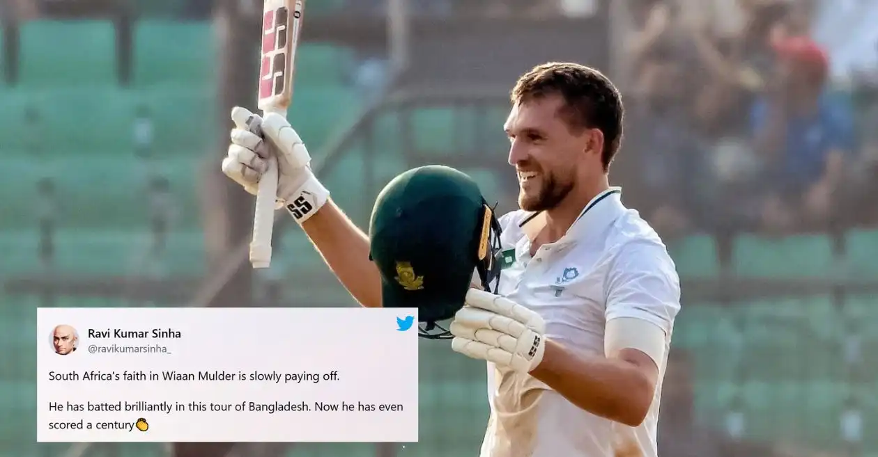 Fans react as Wiaan Mulder hits his maiden century on Day 2 of the second Test – BAN vs SA