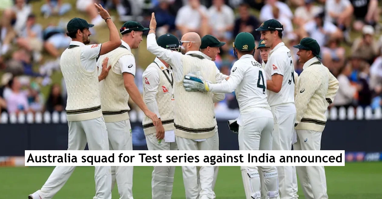 Cricket Australia announce Test squad for five-match series against India; Nathan McSweeney receives maiden call-up