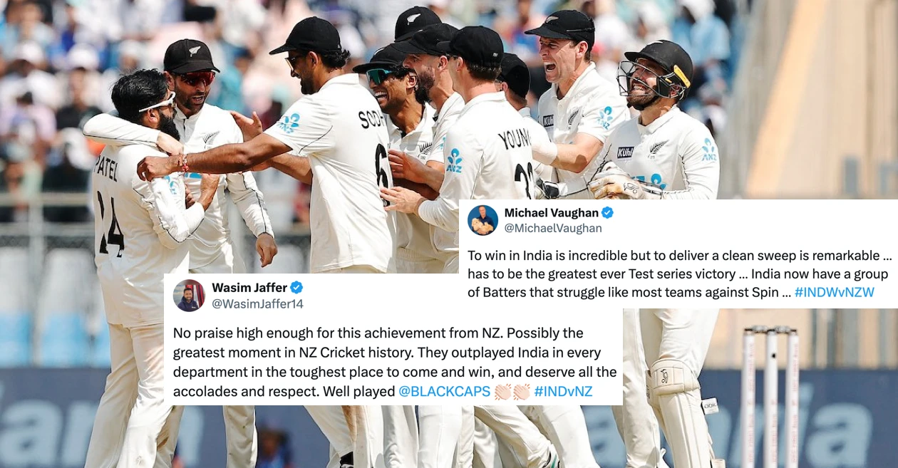 Cricket world goes wild as New Zealand records a historic Test series whitewash over India