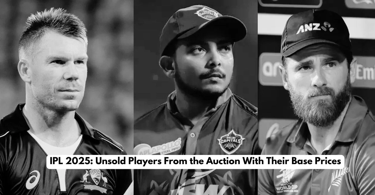 IPL 2025 Mega Auction: Full list of unsold players along with their base price