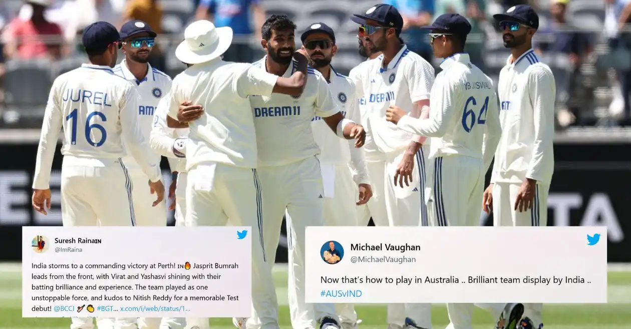 Fans erupt as Jasprit Bumrah-led Team India crush Australia in the Perth Test by 295 runs