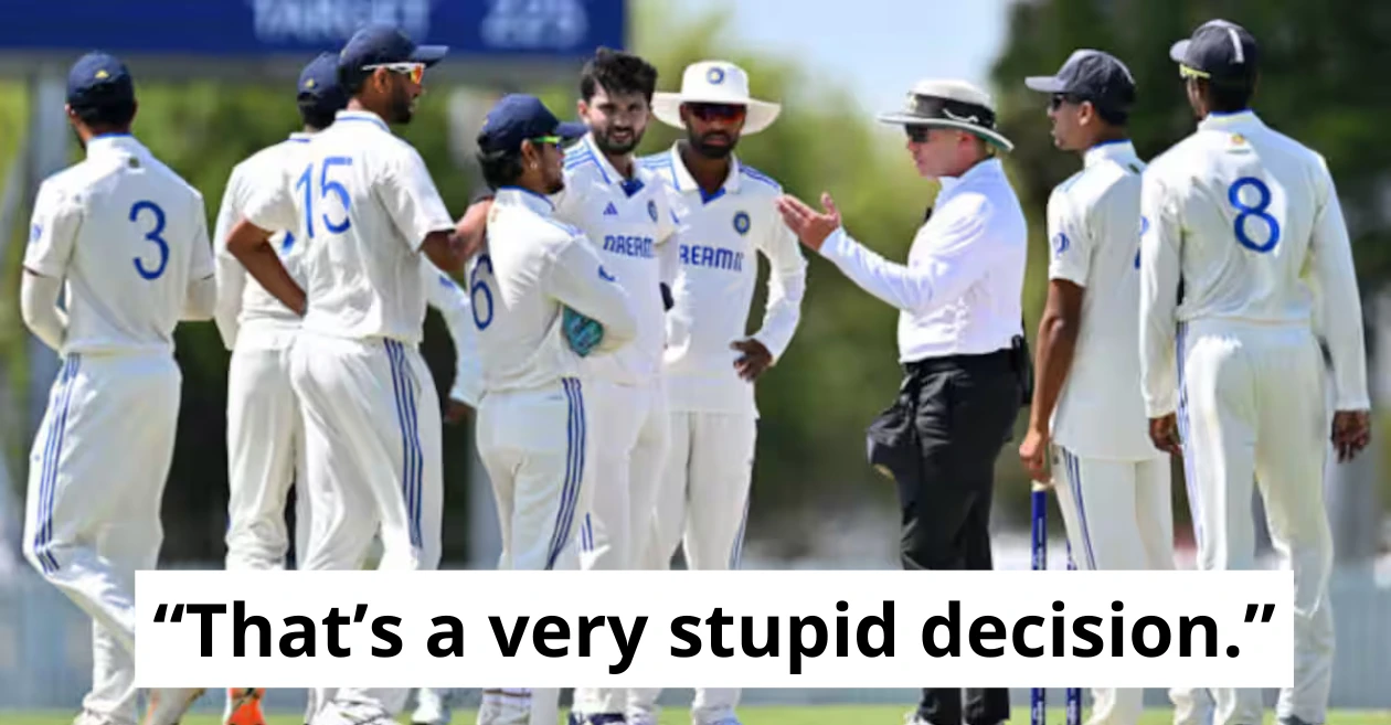 Ishan Kishan argues with the umpire