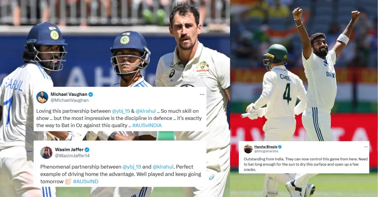 Twitter reactions: Yashasvi Jaiswal, KL Rahul put India in control against Australia on Day 2 of Perth Test