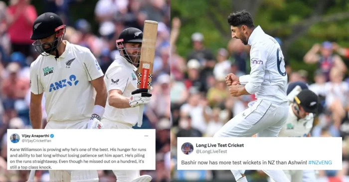 Twitter reactions: Kane Williamson’s gritty 93 powers New Zealand before Shoaib Bashir’s late strikes aid England on Day 1 of the Christchurch Test