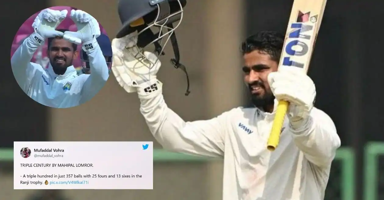 Followers laud Mahipal Lomror for his maiden triple century in Ranji Trophy 2024-25