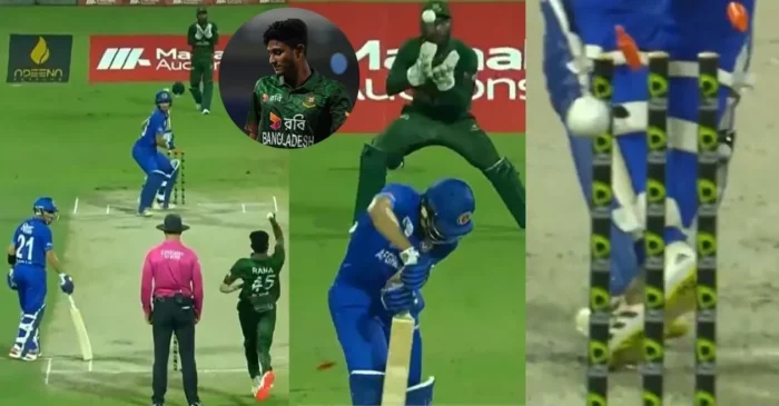 AFG vs BAN [WATCH]: Nahid Rana claims his maiden ODI wicket with an absolute jaffa to dismiss Sediqullah Atal in 3rd ODI