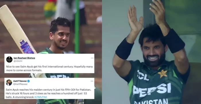 Twitter reactions: Saim Ayub’s maiden ton powers Pakistan to 10-wicket win over Zimbabwe in the 2nd ODI