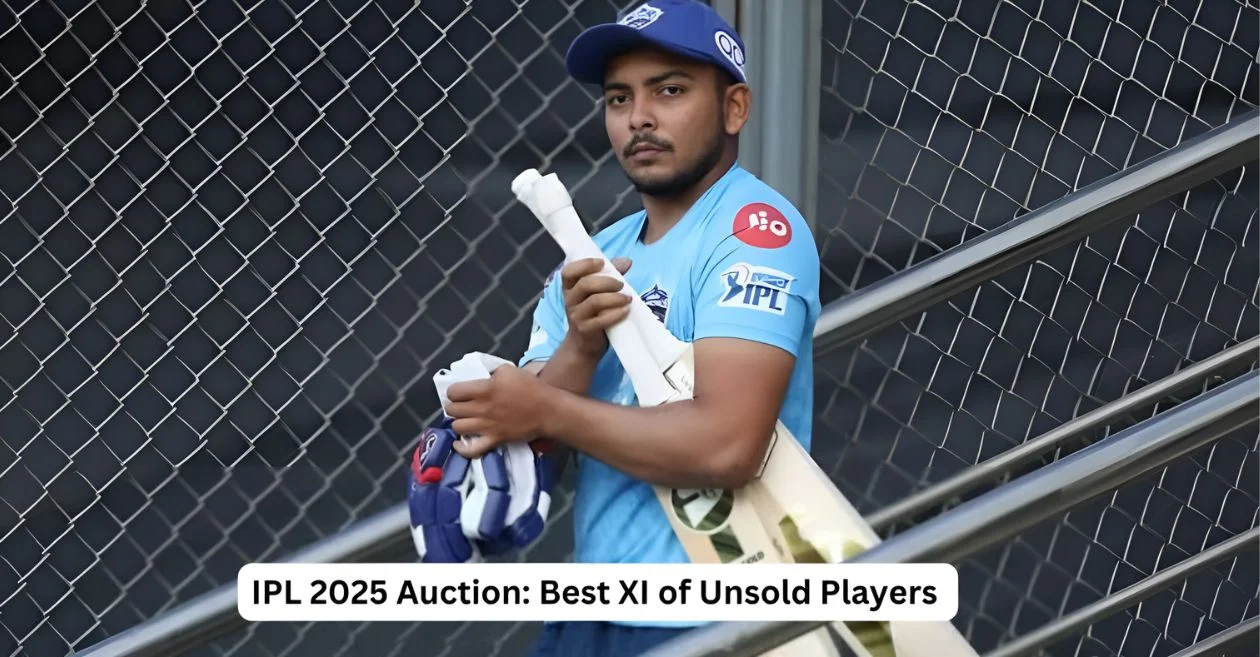 Best playing XI of unsold players from the IPL 2025 mega auction ft. Prithvi Shaw