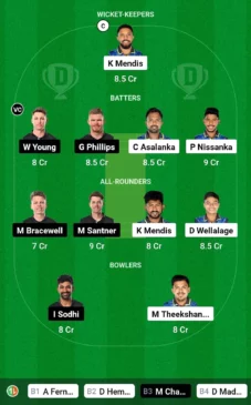 SL vs NZ Dream11 Team for today’s match (November 17, 0900 am GMT)