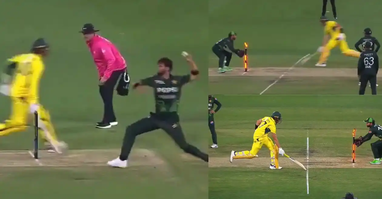 WATCH: Shaheen Afridi hits the bullseye to run out Sean Abbott in the 1st AUS vs PAK ODI