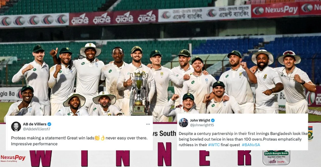 Twitter reactions: South Africa finishes the Test series with a dominant 2-0 whitewash against Bangladesh