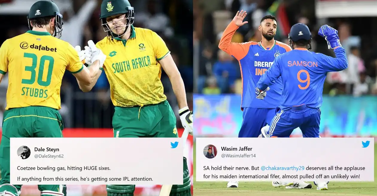 Twitter reactions: Gerald Coetzee’s cameo overpowers Varun Chakravarthy’s 5-fer as South Africa pip India in 2nd T20I