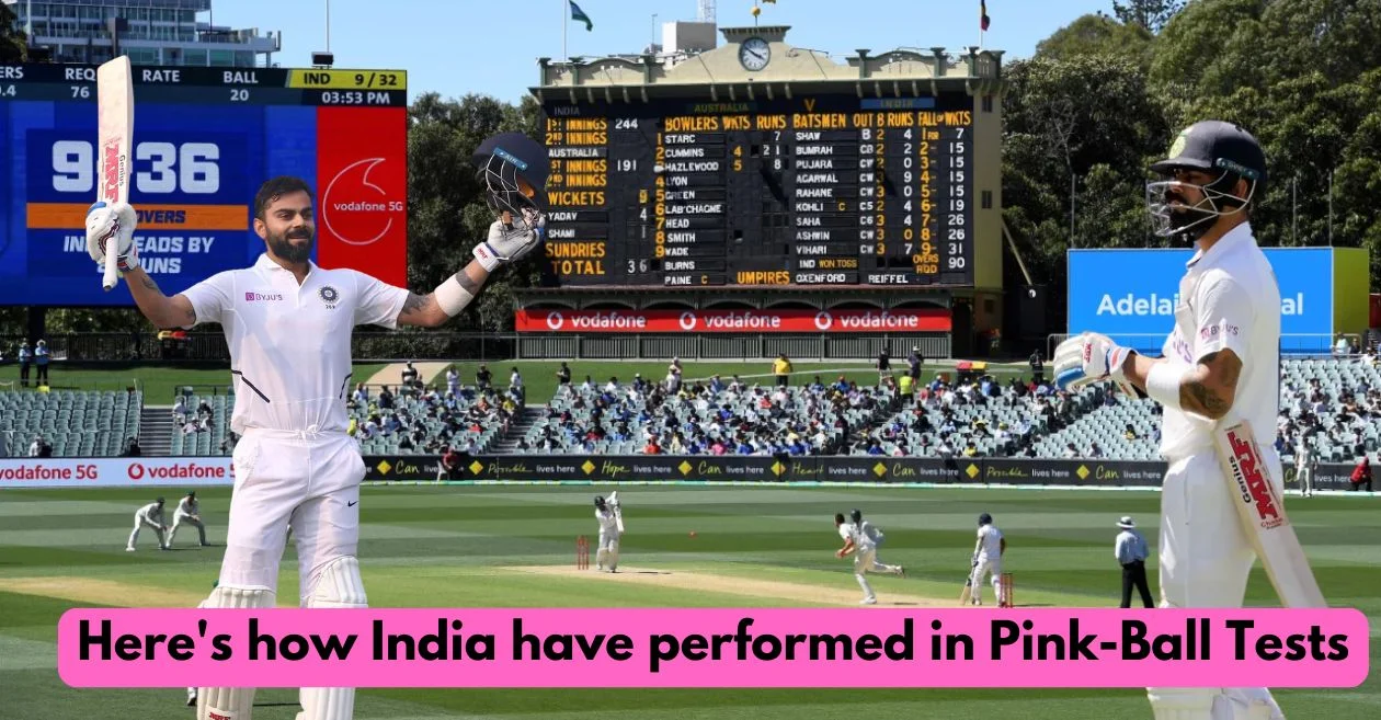 AUS vs IND: Here’s how India have flared in pink-ball Tests