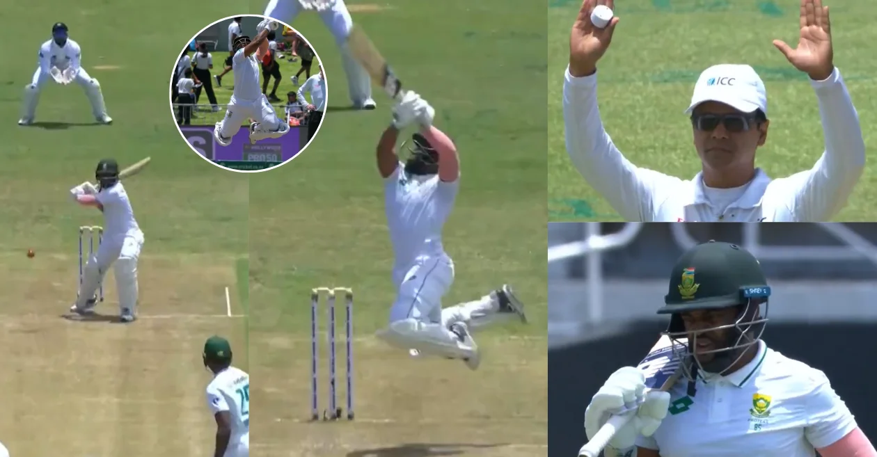 SA vs SL [WATCH]: Temba Bavuma’s flying six off Lahiru Kumara on Day 2 of the Durban Test