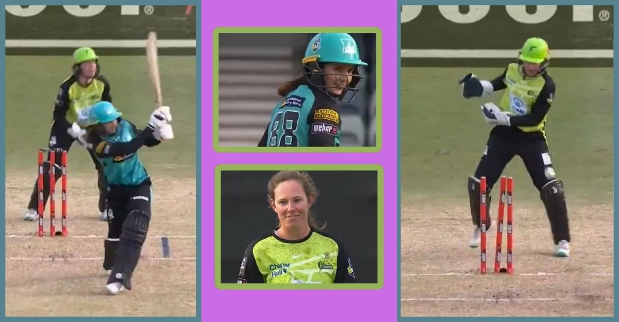 WATCH: Samantha Bates takes revenge by dismissing Charli Knott after being hit for a monstrous six in the WBBL 2024