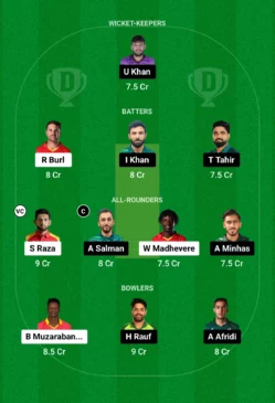 ZIM vs PAK, Dream11 Team for today’s match