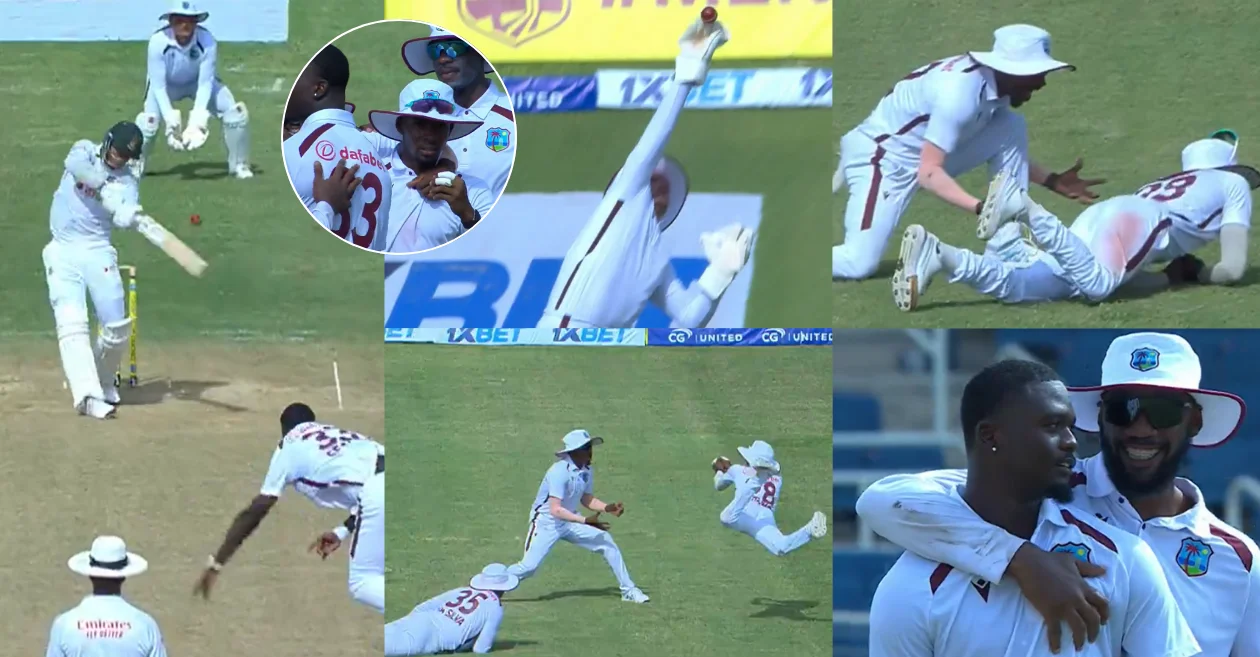 WATCH: Alick Athanaze’s spectacular juggling catch to remove Taskin Ahmed – WI vs BAN 2024, 2nd Test