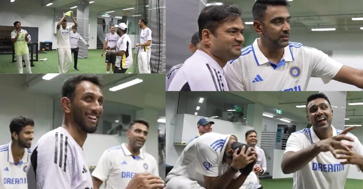 WATCH: Ravichandran Ashwin enjoys a fun time with support staff after announcing retirement from international cricket