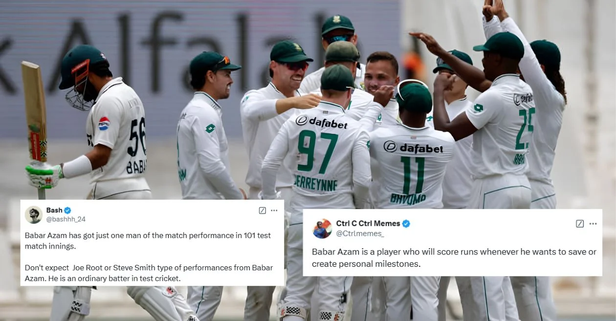 SA vs PAK: Fans mercilessly troll Babar Azam for his flop show with the bat on Day 1 of Boxing Day Test