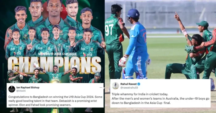 Twitter reactions: Bangladesh thrash India by 59 runs to win back-to-back U19 Asia Cup titles