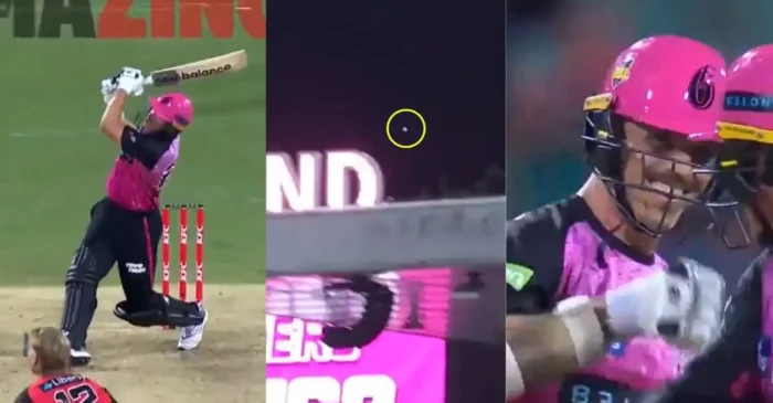 WATCH: Ben Dwarshuis hits Will Sutherland for a monstrous 108-meter roof-hitting six in BBL 2024-25