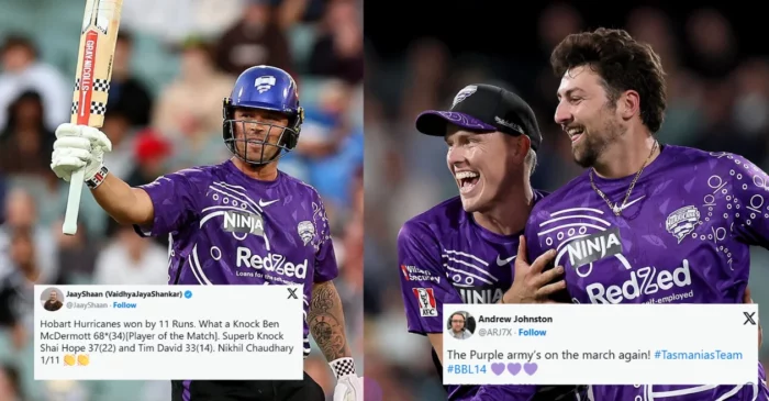 BBL|14 [Twitter reactions]: Ben McDermott’s fiery knock propels Hobart Hurricanes to victory over Adelaide Strikers in a high-scoring thriller