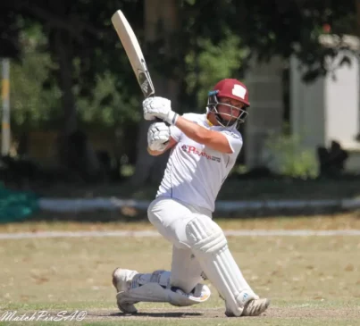 Ben playing in a county game