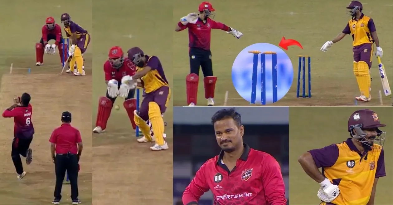 WATCH: Chirag Gandhi dodges dismissal as the bails cling to the stumps during Big Cricket League