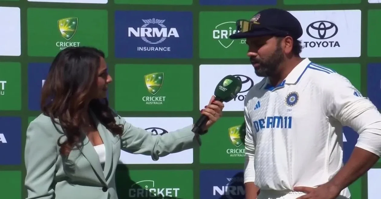 Isa Guha questioning Rohit Sharma