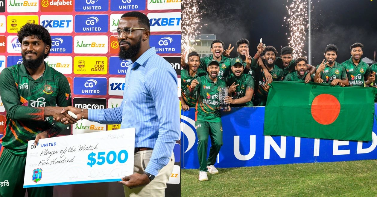 Jaker Ali shines as Bangladesh beat West Indies in the 3rd T20I to complete series whitewash