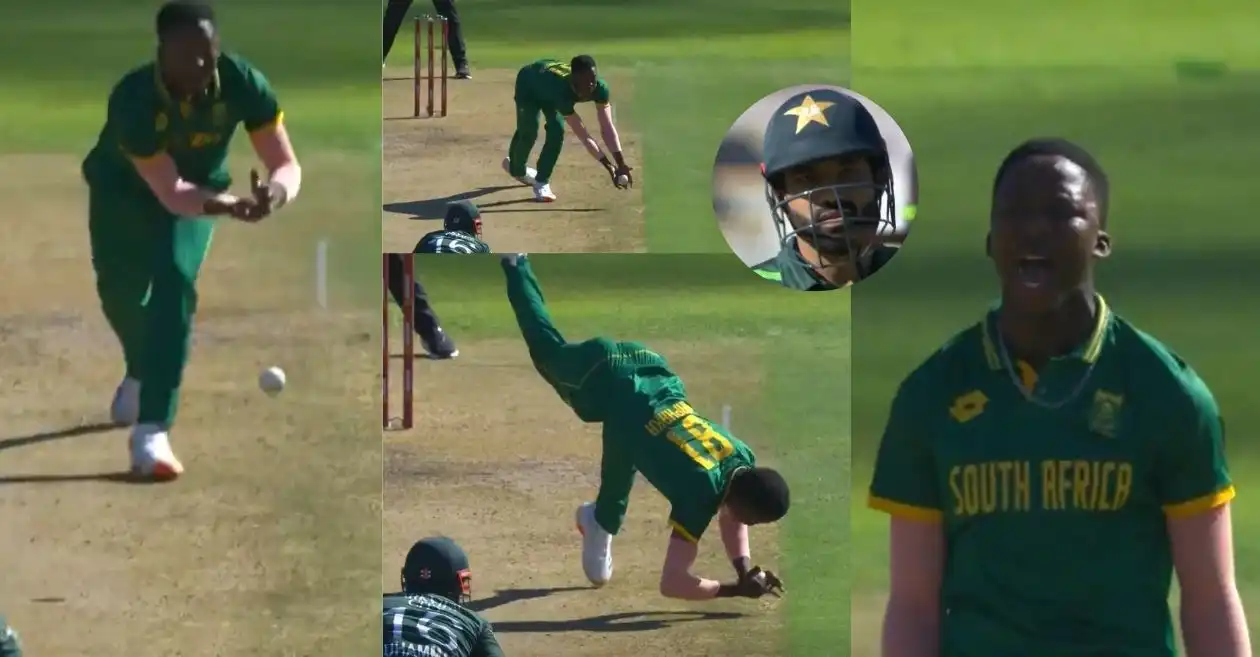 SA vs PAK [WATCH]: Kwena Maphaka plucks a blinder to dismiss Mohammad Rizwan in 2nd ODI