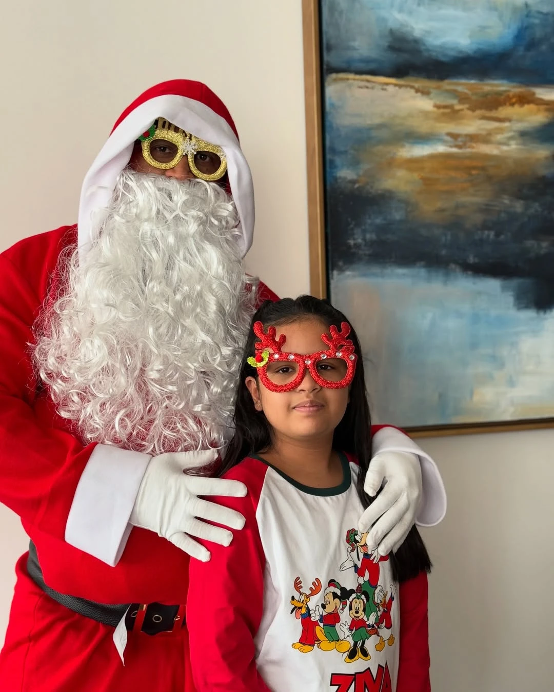 MS Dhoni with daughter Ziva on Christmas Day