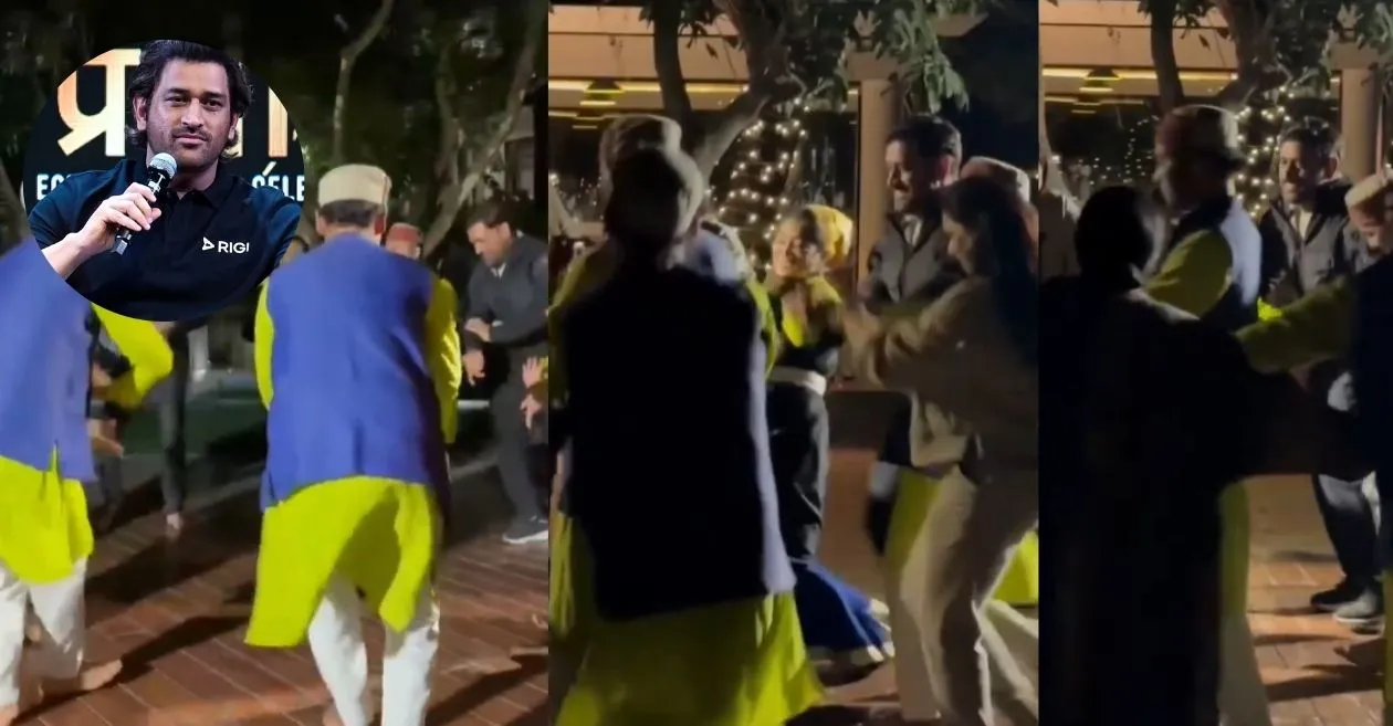 WATCH: MS Dhoni delights fans with charming folk dance in Rishikesh