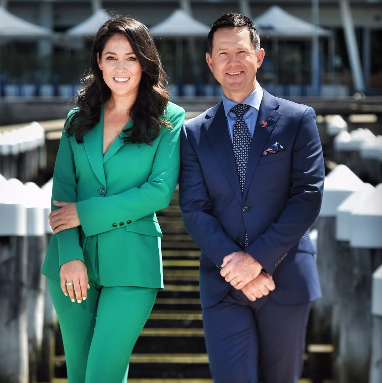 Mel McLaughlin with Ricky Ponting