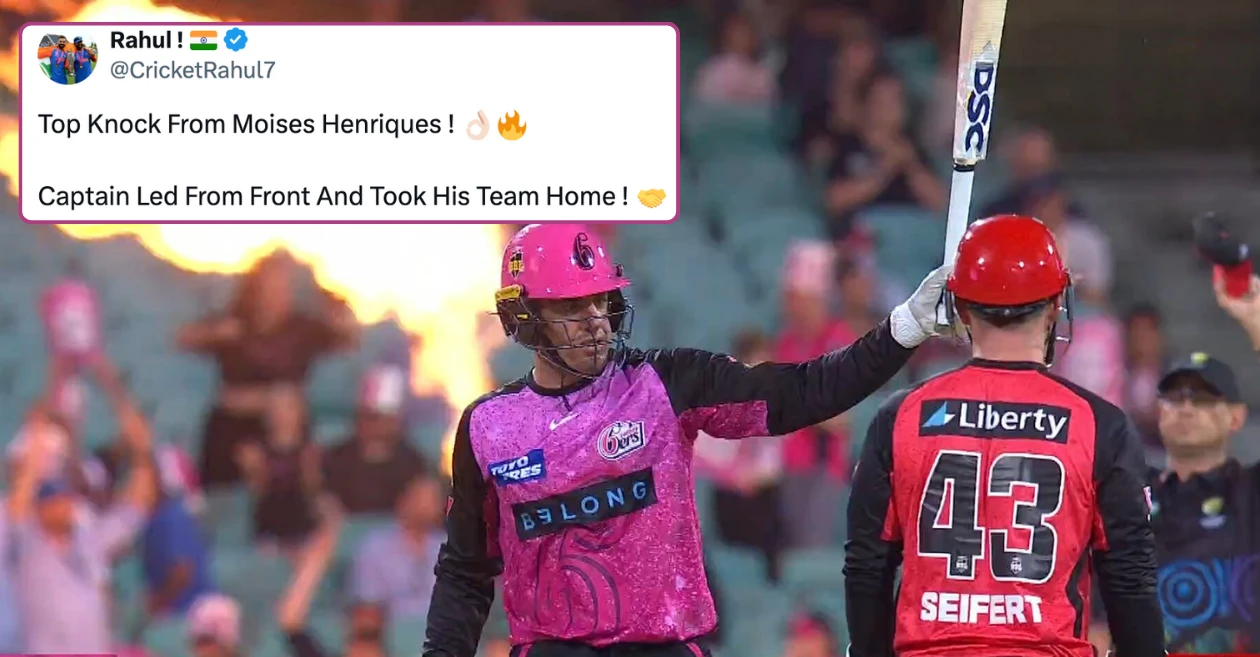 Twitter reactions: Moises Henriques steers Sydney Sixers to an emphatic win over Melbourne Renegades in BBL 2024-25