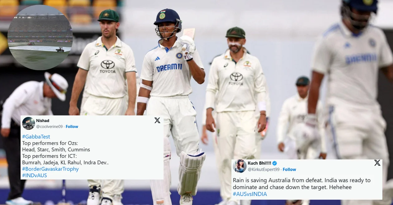 Twitter reactions: Rain drama at Gabba leads to drawn 3rd Test between Australia and India