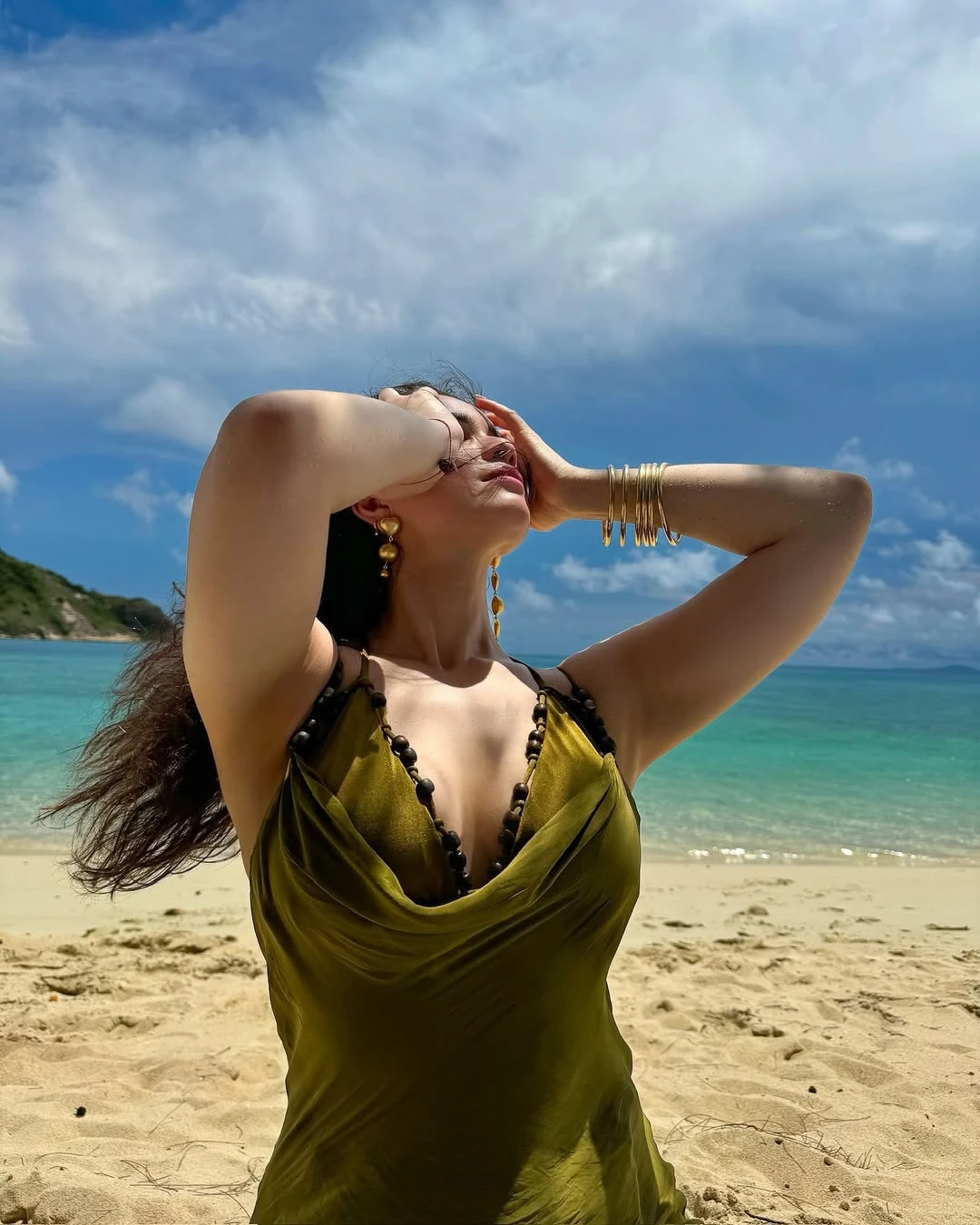 Sara Tendulkar at Lizard Beach in Queensland, Australia 