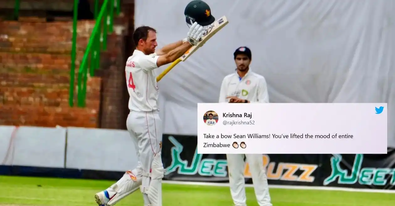 Twitter reactions: Sean Williams’ blazing ton puts Zimbabwe in commanding position on Day 1 of 1st Test against Afghanistan