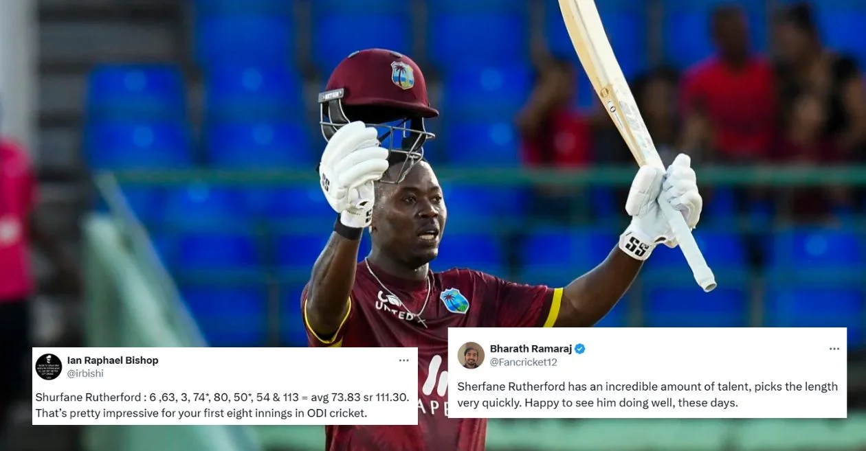 Fans erupt as Sherfane Rutherford’s maiden ODI ton ends West Indies’ 11-game losing streak to Bangladesh