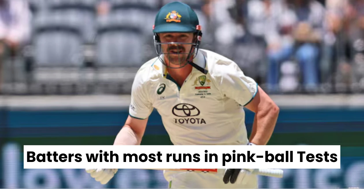 Top 5 players with most runs in pink-ball Tests