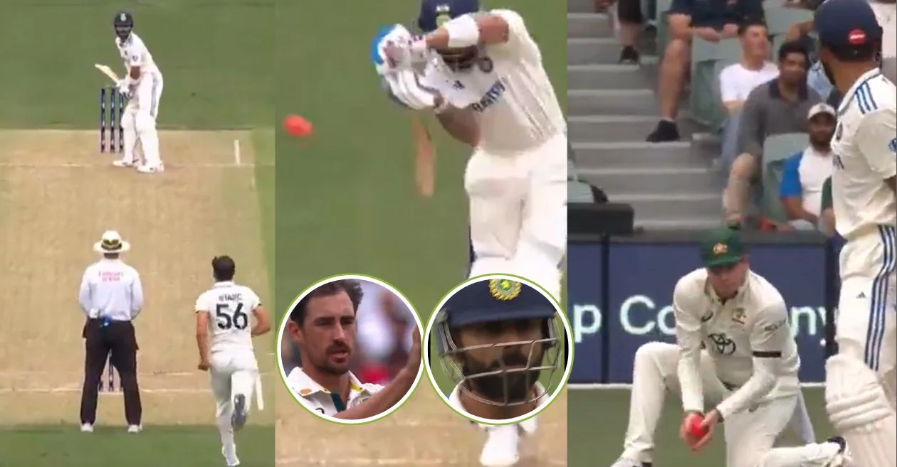 AUS vs IND [WATCH]: Mitchell Starc removes Virat Kohli for a low score on Day 1 of the pink ball Test