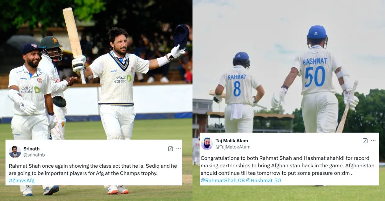 Fans react as Rahmat Shah and Hashmatullah Shahidi’s marathon stand revives Afghanistan’s hopes against Zimbabwe on Day 3 of Bulawayo Test