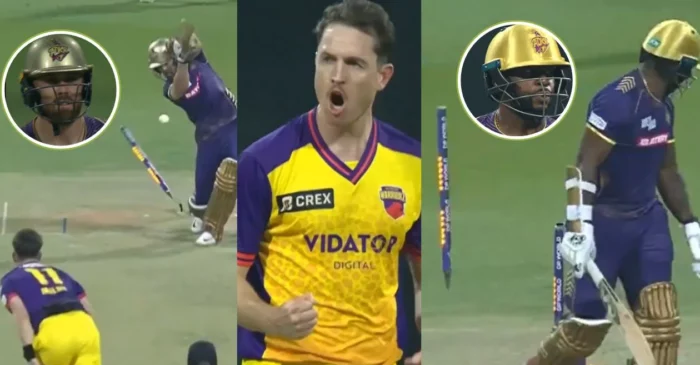 WATCH: Adam Milne’s destructive bowling shatters the stumps of Phil Salt and Kyle Mayers in ILT20 2025