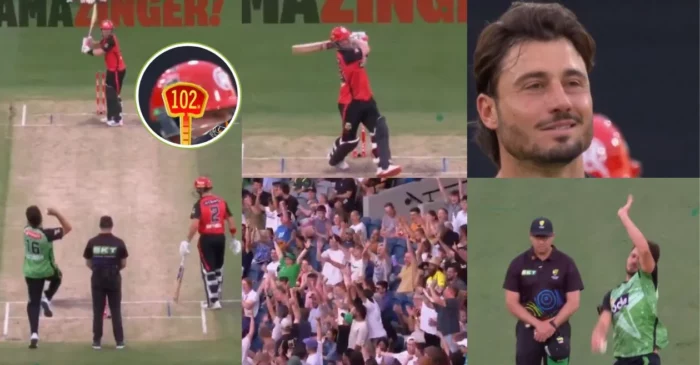 WATCH: Tim Seifert blasts a monstrous 102-metre six off Marcus Stoinis in the BBL 2024-25