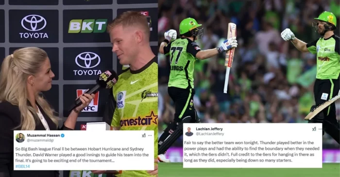 Twitter reactions: Syndey Thunder storm into BBL 2024-25 final with a decisive win against Sydney Sixers in the Challenger