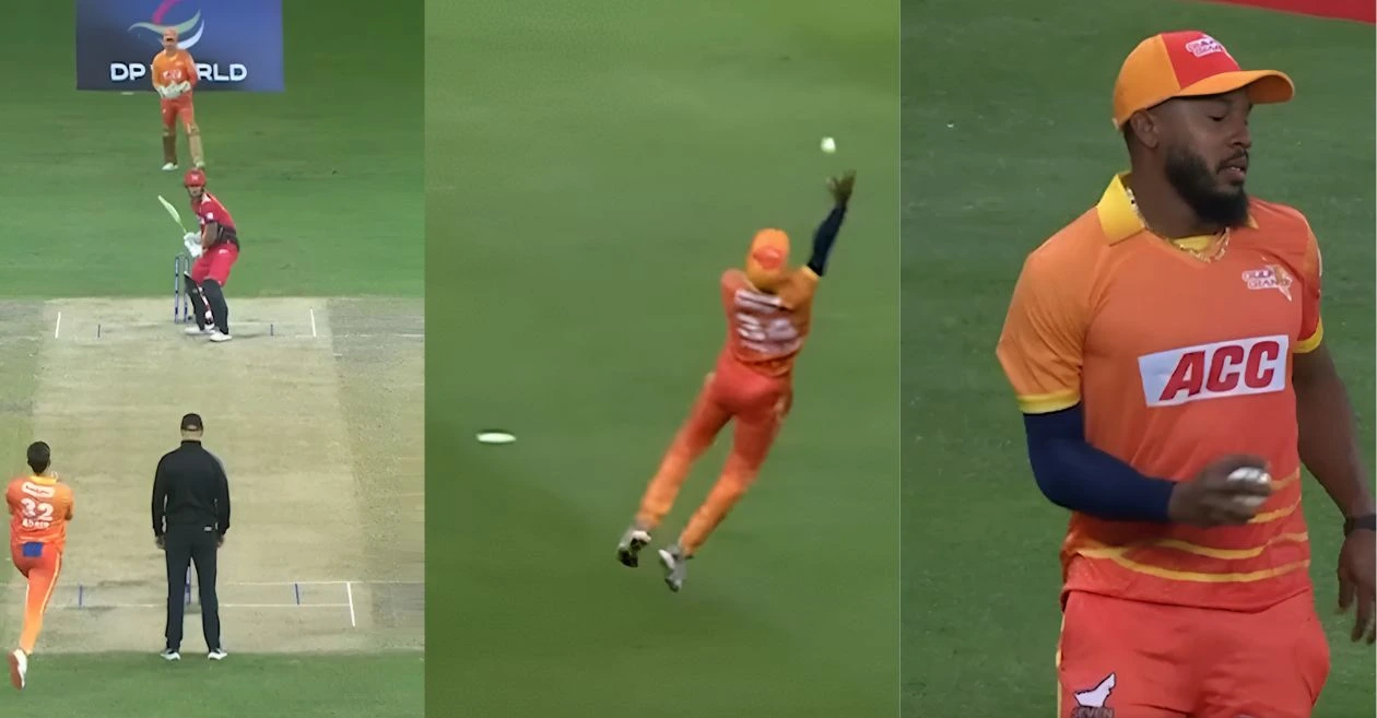 WATCH: Chris Jordan takes a mesmerising one-handed catch to dismiss Alex Hales in ILT20 2025