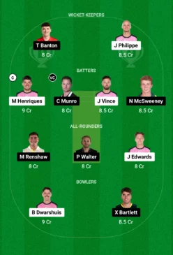 HEA vs SIX Dream11 Team for today’s match