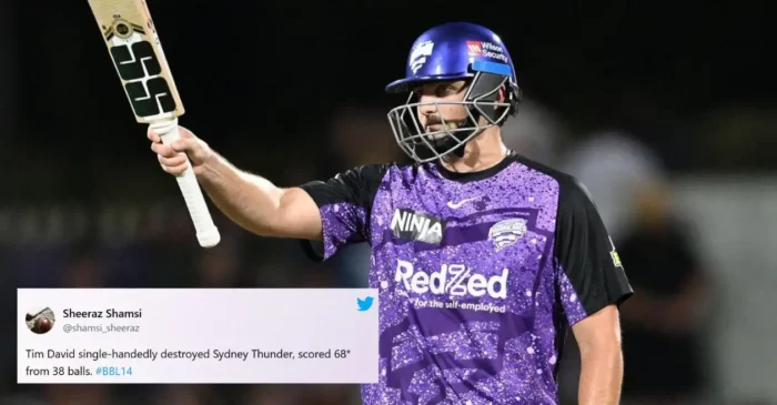 Twitter reactions: Tim David outshines David Warner in Hobart Hurricanes’ impressive win over Sydney Thunder in BBL|14