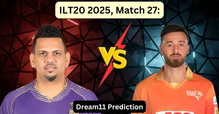 ADKR vs GG, ILT20 2025: Match Prediction, Dream11 Team, Fantasy Cricket Tips & Pitch Report | Abu Dhabi Knight Riders vs Gulf Giants